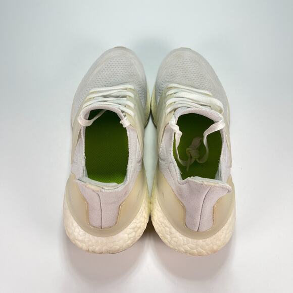 Adidas ULTRABOOST 21 White Cream Low Athletic Running Shoes Women's Size 9 - Picture 6 of 11